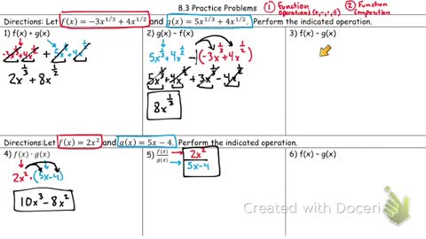 Function operations