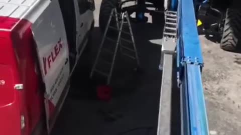 You'll be using it later, blown hydraulic hose.