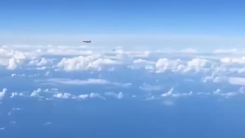 Russian SU-27 intercepting NATO F15