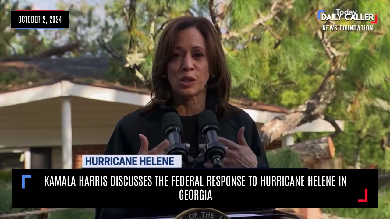 Kamala Harris Discusses The Federal Response To Hurricane Helene In Georgia