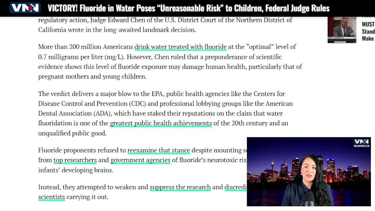 Fluoride in Water Poses “Unreasonable Risk” to Children, Federal Judge Rules