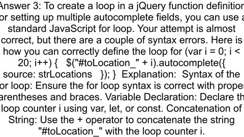 How to create a loop in jQuery function definition