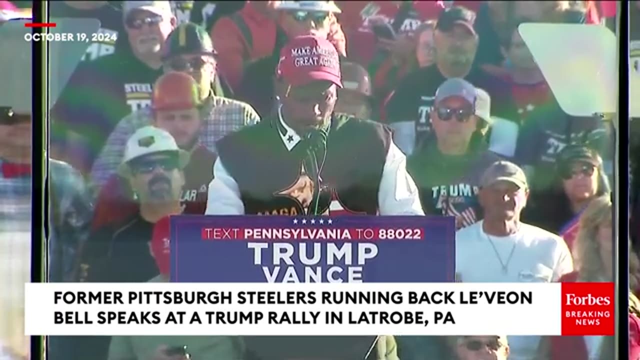Le'Veon Bell Does Not Hold Back On Tim Walz, Throws Support Behind Trump At PA Rally