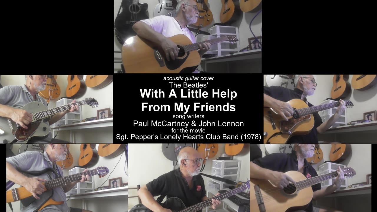 Guitar Learning Journey: "With a Little Help from My Friends" cover - instrumental