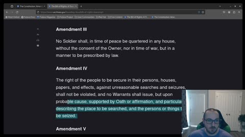 US Constitution - Amendment III and IV