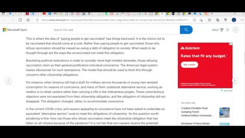 Maniac professor wants unvaccinated to pay