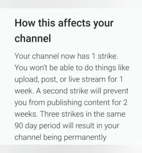 Suspension from YouTube