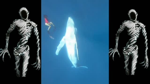 look at the true size of a whale 🐳🐋 from the side of a human !! 🏊