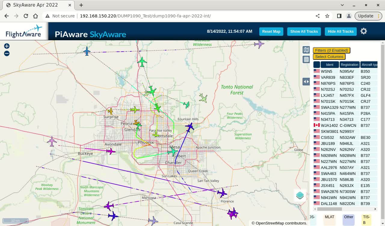 August 13 - 14th 2022 - time lapsed air trash over phoenix az