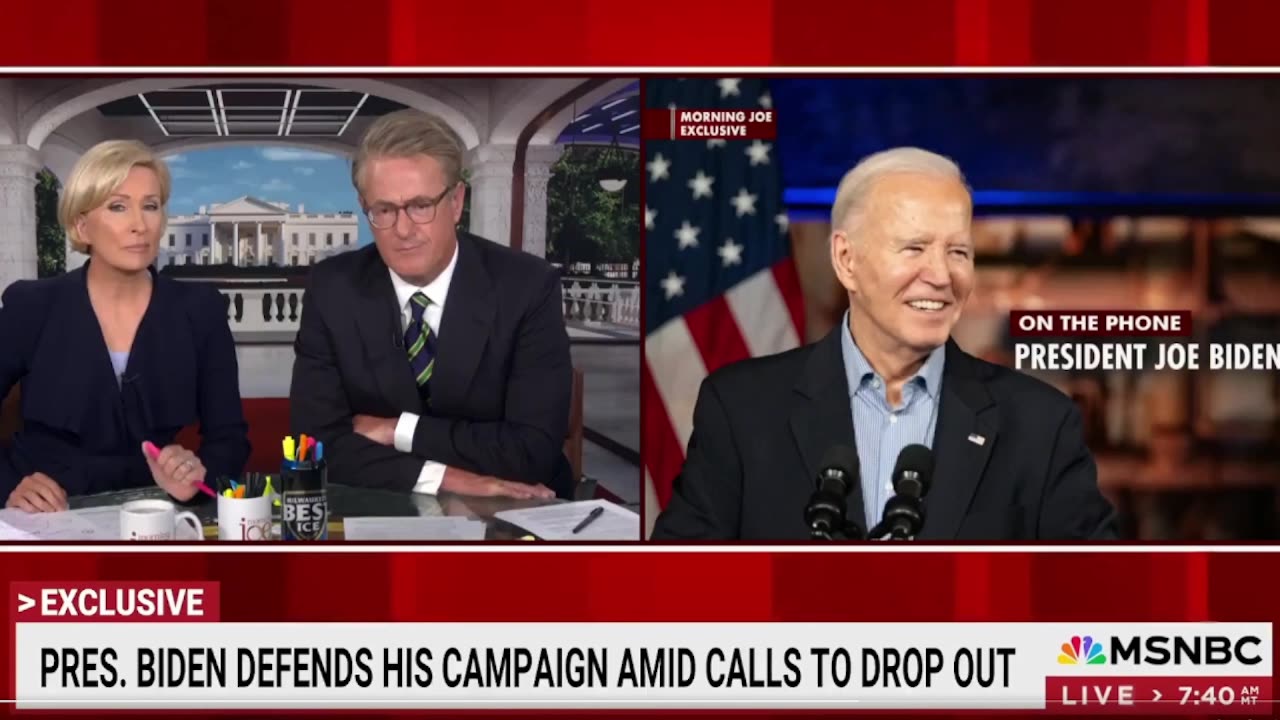 Sáng nay, @JoeBiden đã gọi vào @Morning_Joe để nói: "Điểm mấu chốt là chúng tôi sẽ không đi đâu cả."