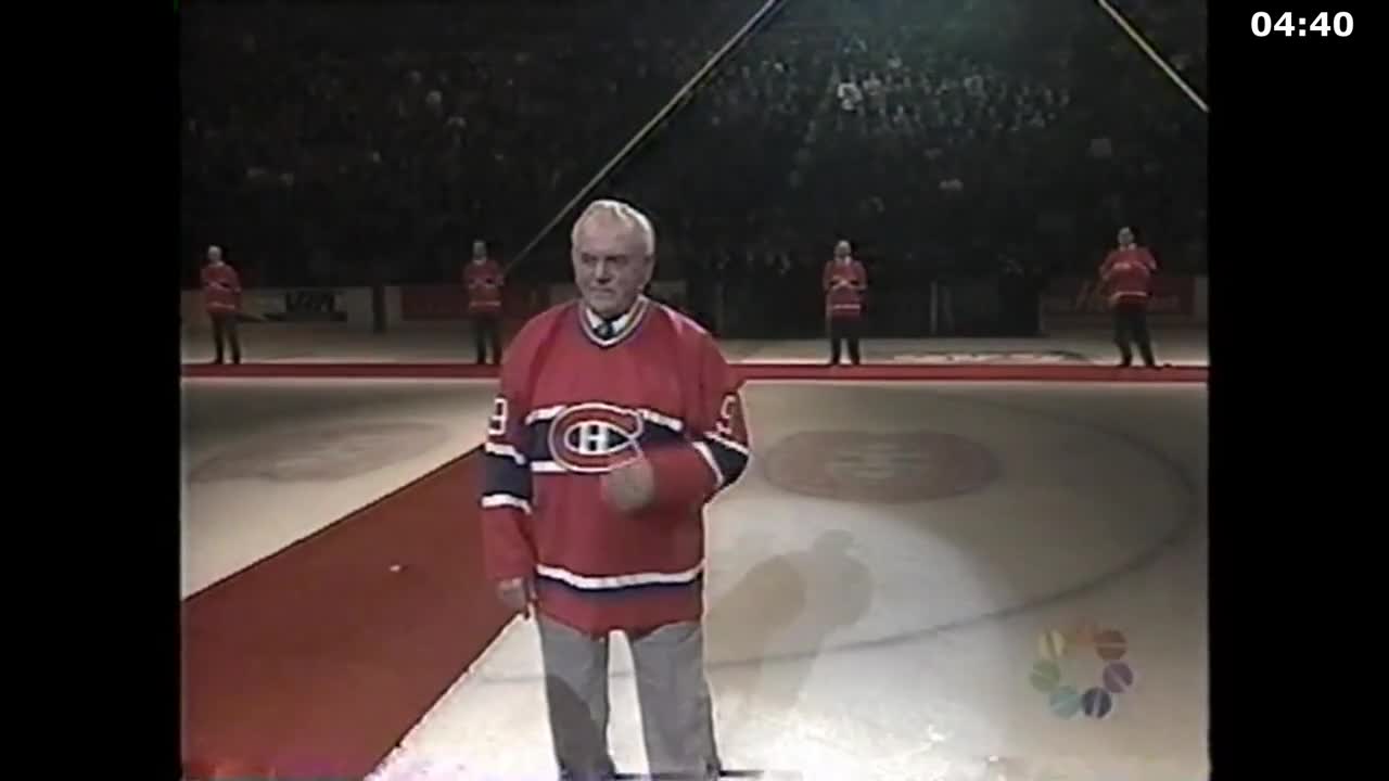 Archives _ Forum de Montréal 1996 _ Extrait dernier match _ Fermeture _ Ovations Maurice Richard