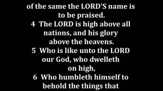 Psalms 113 King James version