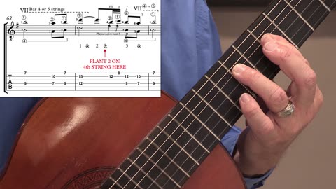 Technique Left-Hand, Part 2 (slow section). Video 12: m63-65, Version G