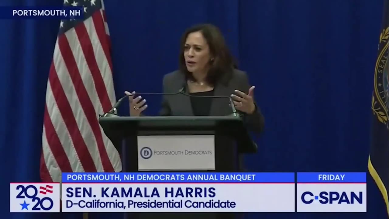 EVIL KAMALA HARRIS SWIPE OF PEN I CAN SCREW ANYBODY
