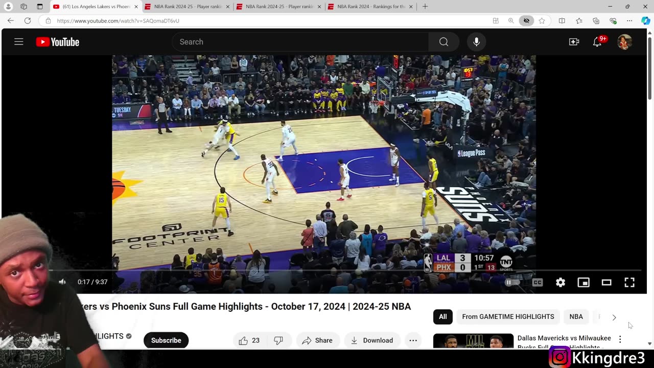 Dalton Knech Goes SPIDER MAN MODE! Los Angeles Lakers Vs Pheonix Suns Full Game Highlights