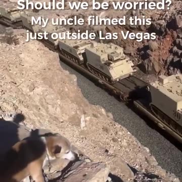 🚨🇺🇸 Las Vegas, US Which American funded country do you think these tanks are heading to?