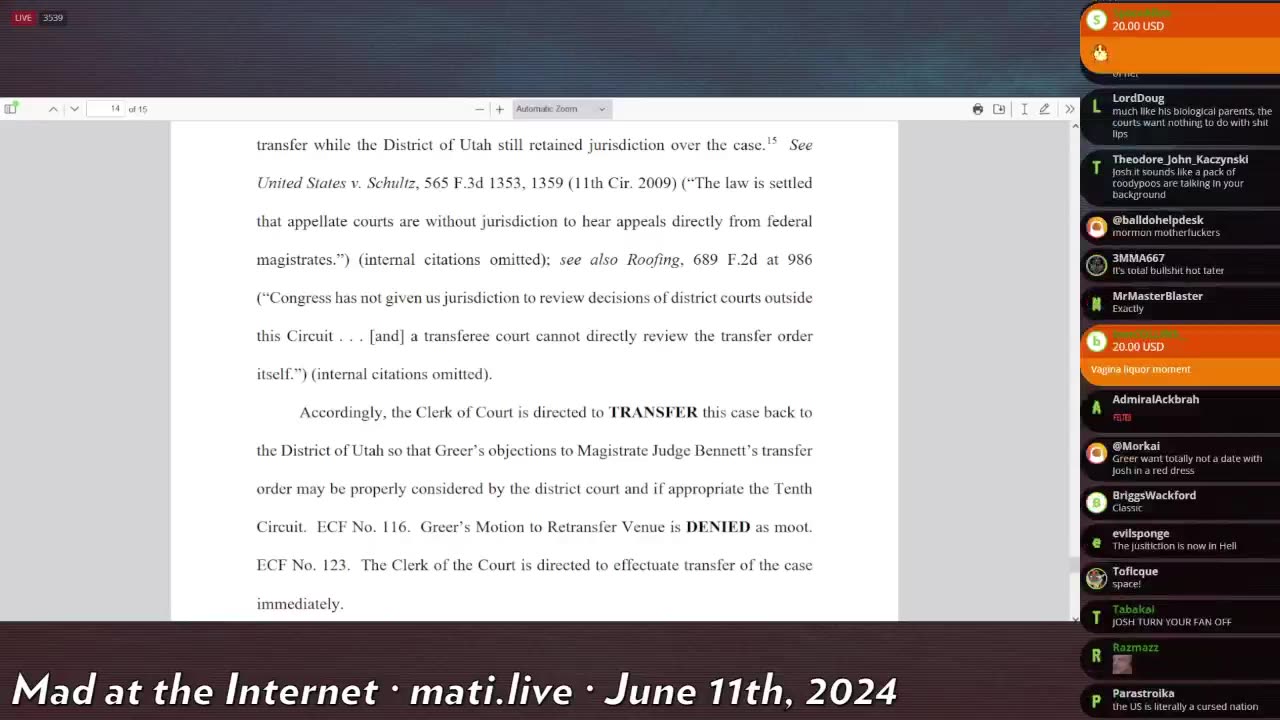Greer case moves back to Utah - Mad at the Internet