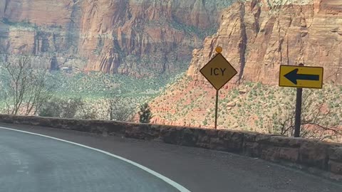 Coming out of the tunnel in Zion National Park, Utah