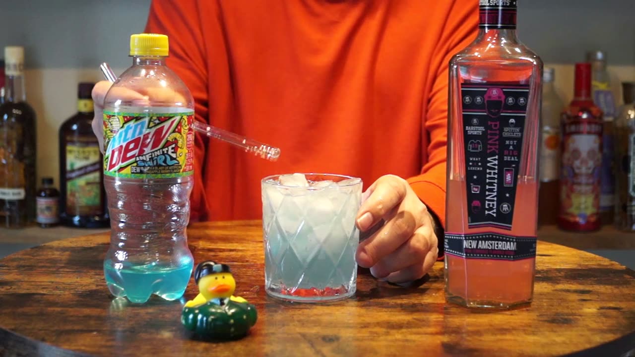 New Amsterdam Pink Whitney Pink Lemonade Vodka & Mtn Dew Infinite Swirl Pineapple Berry