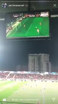 Luís Filipe Vieira goza com Rúben Dias num dos golos do Portimonense