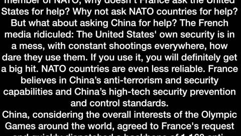 No wonder it was such a peaceful Olympics. Will the US ask for China's help for the 2028 Games?