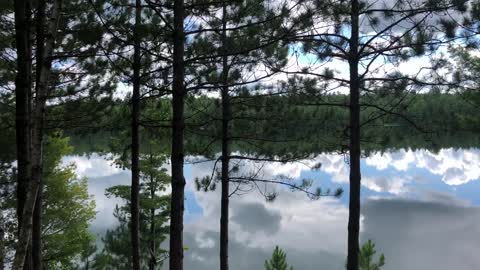 Clouds reflected in the lake