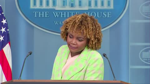 KARINE JEAN-PIERRE: "We're gonna continue" labeling Trump a "threat to democracy" 🗣️