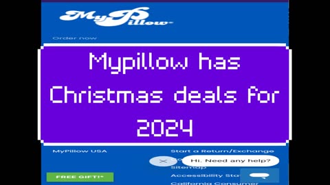 A Christmas sale for the Mypillow Website