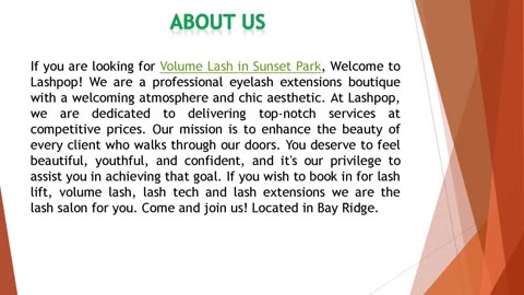 If you are looking for Volume Lash in Sunset Park