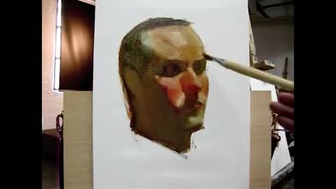 Paint A Man's Side Face