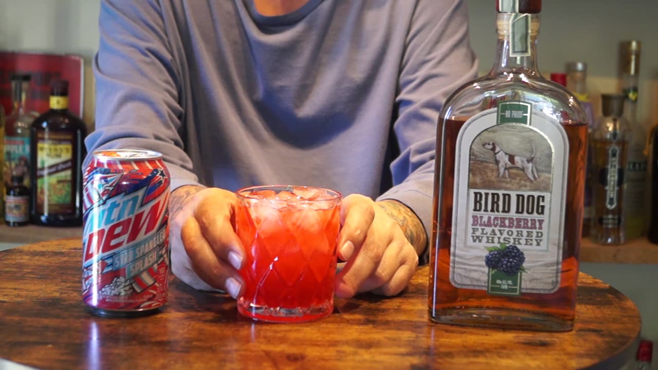 Bird Dog Blackberry Whiskey & Mtn Dew Star Spangled Splash