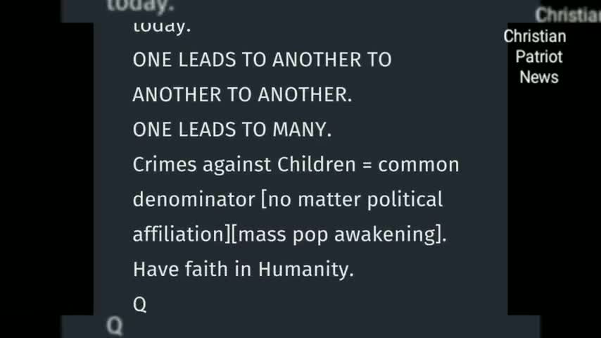 Q PERFECTLY PREDICTS GHISLAINE,MAX,CLINTON CRIMES, OBAMA,OPRAH,ROTHSCHILDS... ALL ARE PEDOPHILES