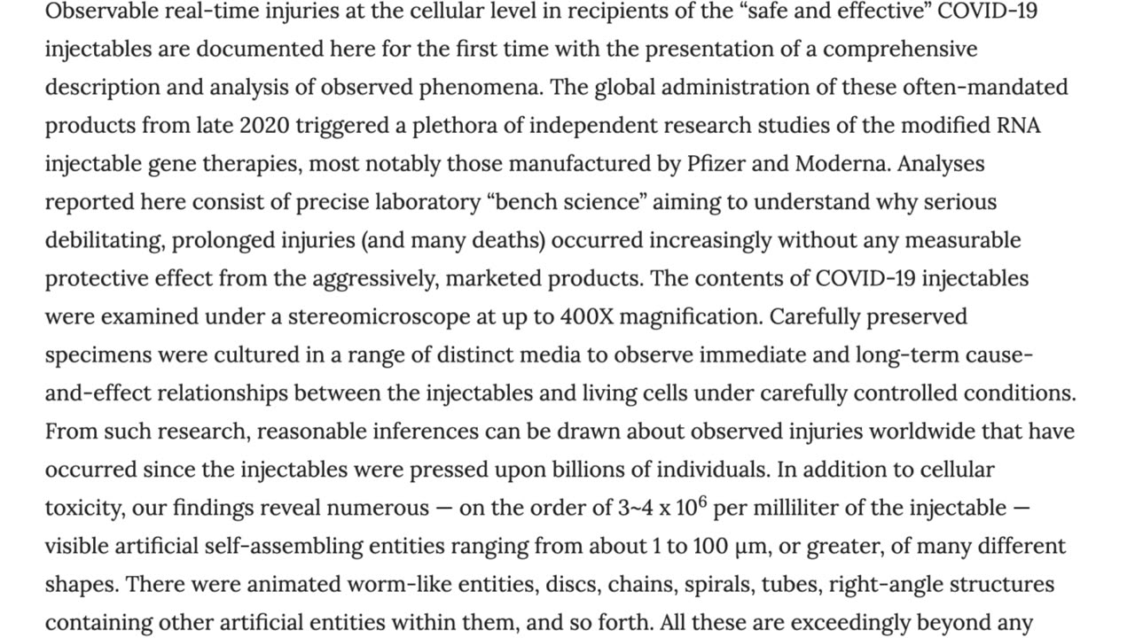 New peer reviewed study from Japan suggest the presence of some kind of nanotechnology