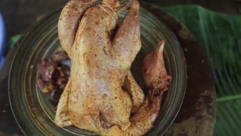 Yummy cooking chicken with Jack fruit recipe _ Cooking skills _ Khmer Survival Skills