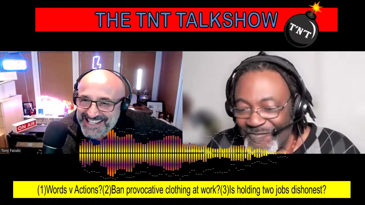 TNT #195 - 1.Words vs Actions 2.Ban provocative clothing at work? 3.Is having two jobs dishonest?