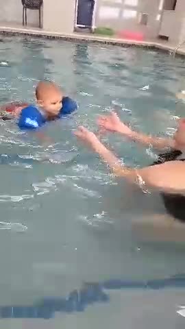 1yr. Old First time swimming
