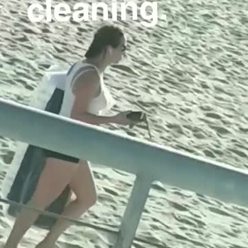 Just picking up my dry cleaning lady carry clothes