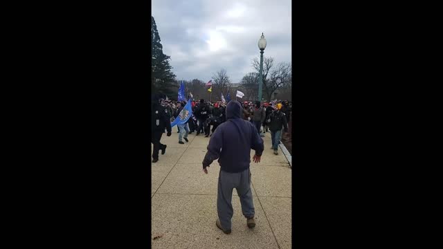 Capitol Police Remove Barricades And Allow Protesters Into Capitol Building