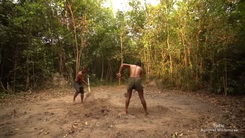 Building Double Underground Water Slide