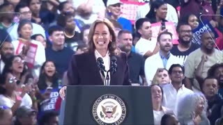 Kamala Cackles While Being Booed LOUDLY after Beyonce Chooses NOT to Sing