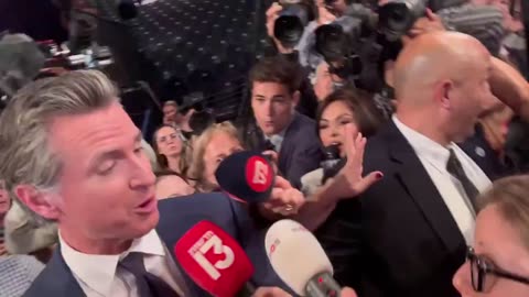 Gruesome Newsom GLOWS While Being Asked About Getting the Nomination