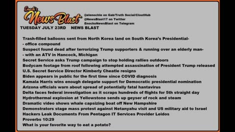 Tuesday, July 23, 2024 News Blast
