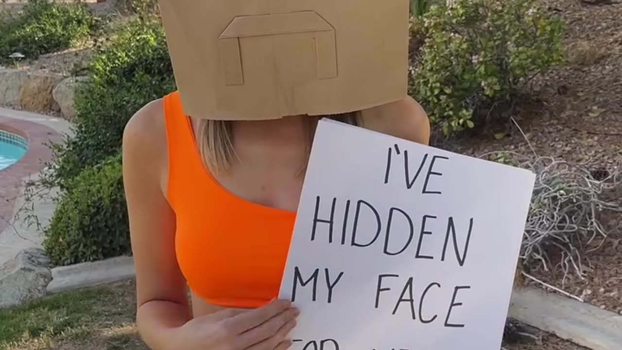 She reveals her face