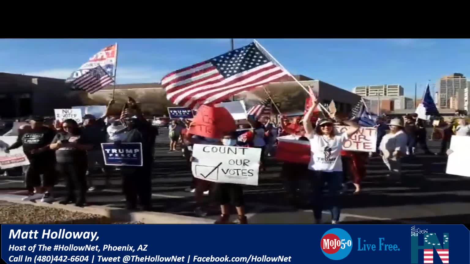 #HollowNetLIVE- At the Maricopa County Election Commission #CountTheVotes Protests