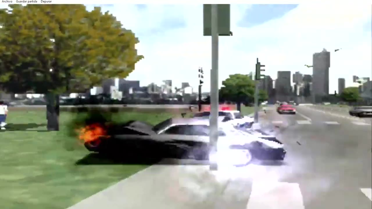 High speed chase of a 1970s car in Chicago in Driver 2 - Part 10