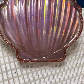 Sea shell resin tray