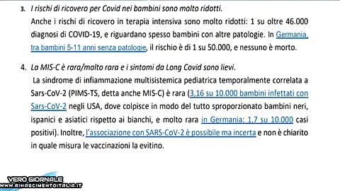 I 16 MOTIVI PER I QUALI NON VACCINARE I BAMBINI - VERO GIORNALE 07.12.2021