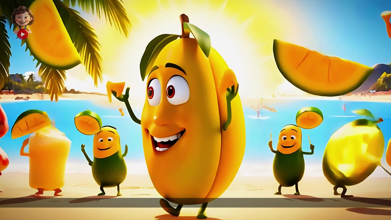 Mango, Mango, Golden delight | 3D English Nursery Rhyme for Children |Fun Summer Fruit Poem for Kids