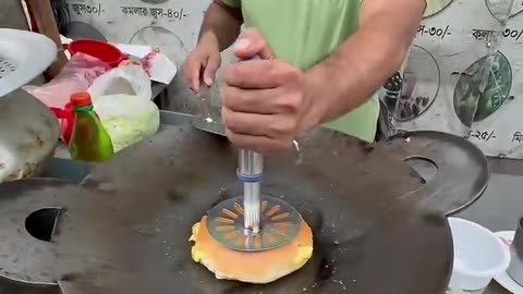 Most Unique Egg Burger Making