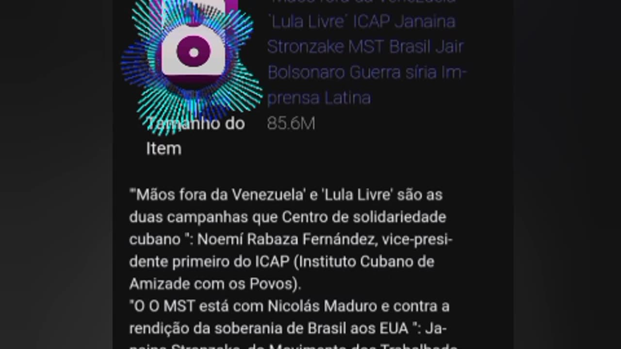 "Mãos fora da Venezuela" e "Lula Livre", duas grandes campanhas de Cuba.